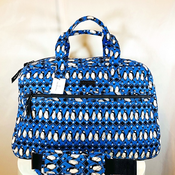 Vera Bradley Handbags - Vera Bradley Medium Travel Bag Suitcase Penguins Intarsia Blue Spring Break